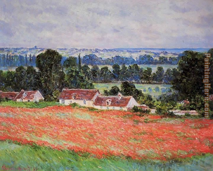 Poppy Field Giverny painting - Claude Monet Poppy Field Giverny art painting